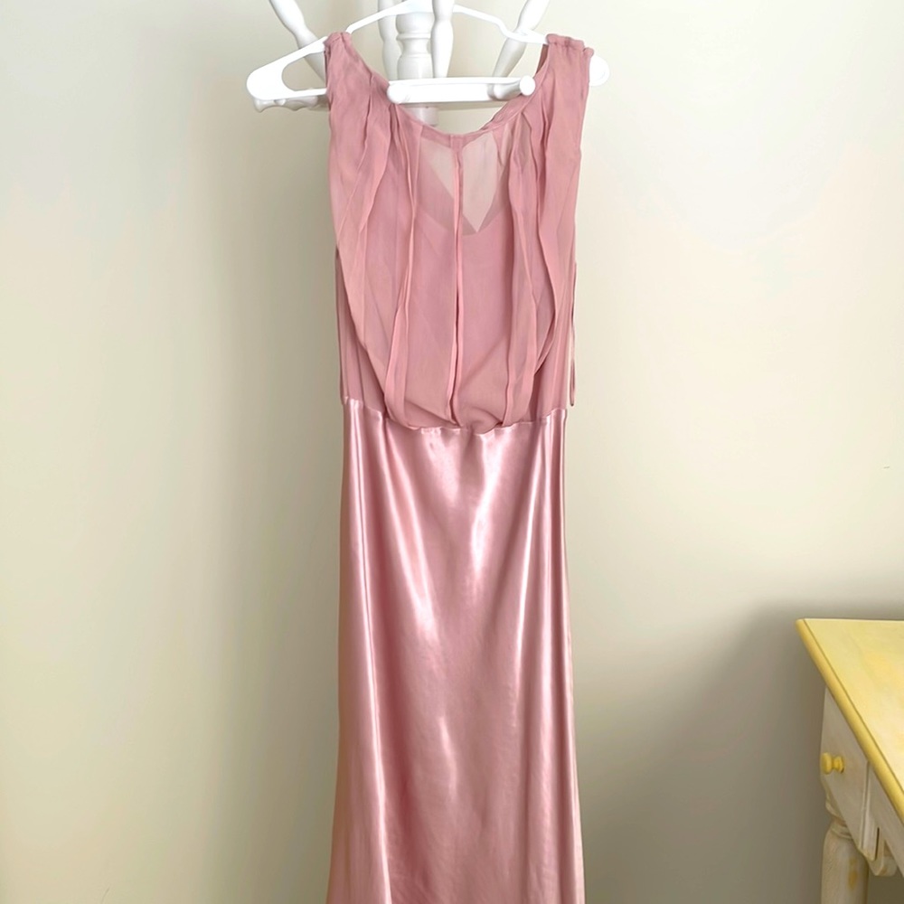 Blush floor length gown, never worn